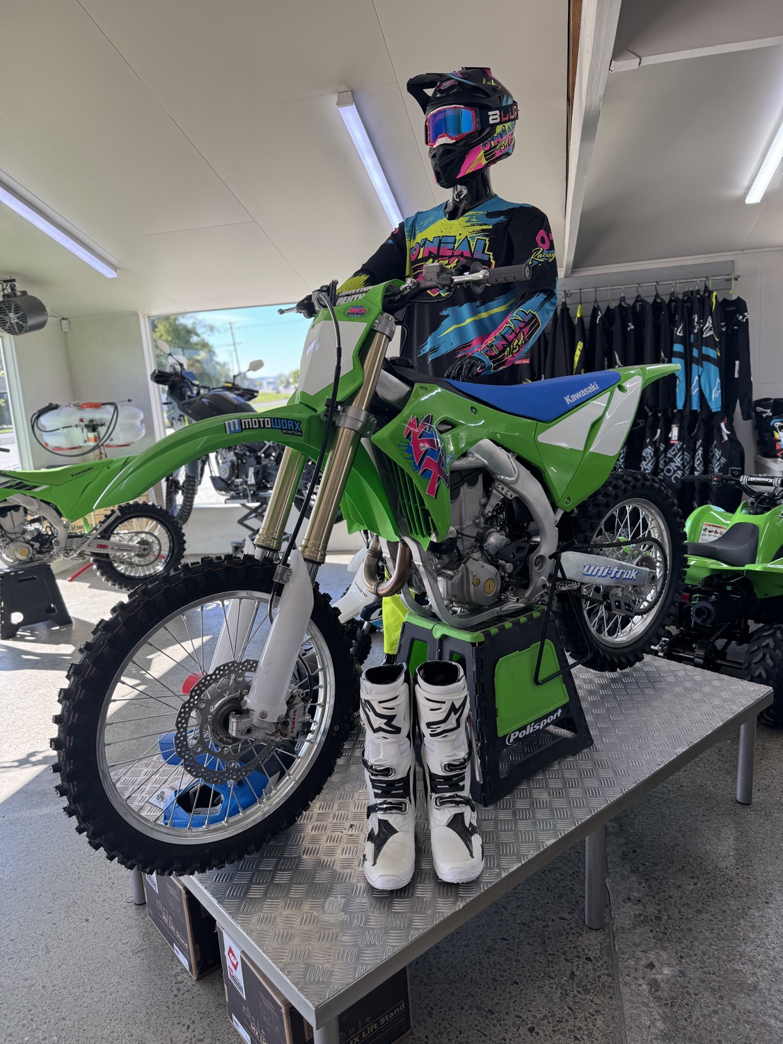 Kawasaki display bike at Motoworx